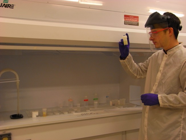 Analysing samples in the lab