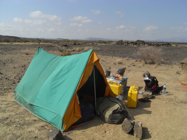 Camp site in the desert