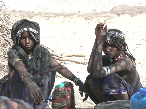 Young women in Afari dress