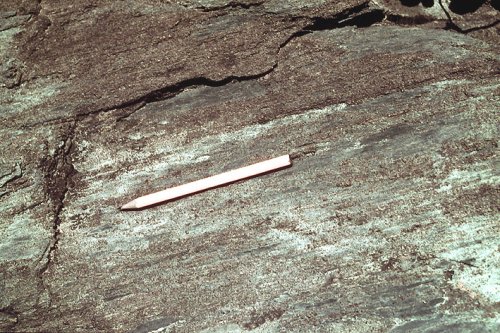 highly sheared calcschists