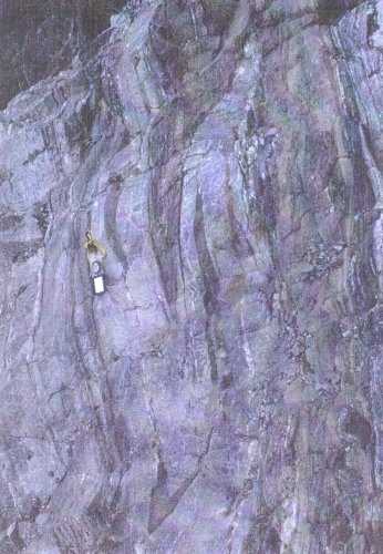 Folded metasediments of the Nanga Parbat massif.